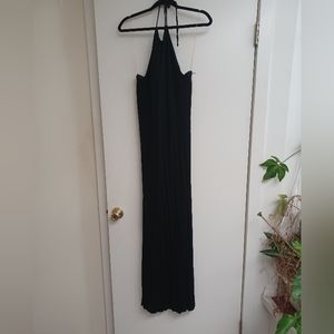 Easy pickins Black halter maxi dress size L